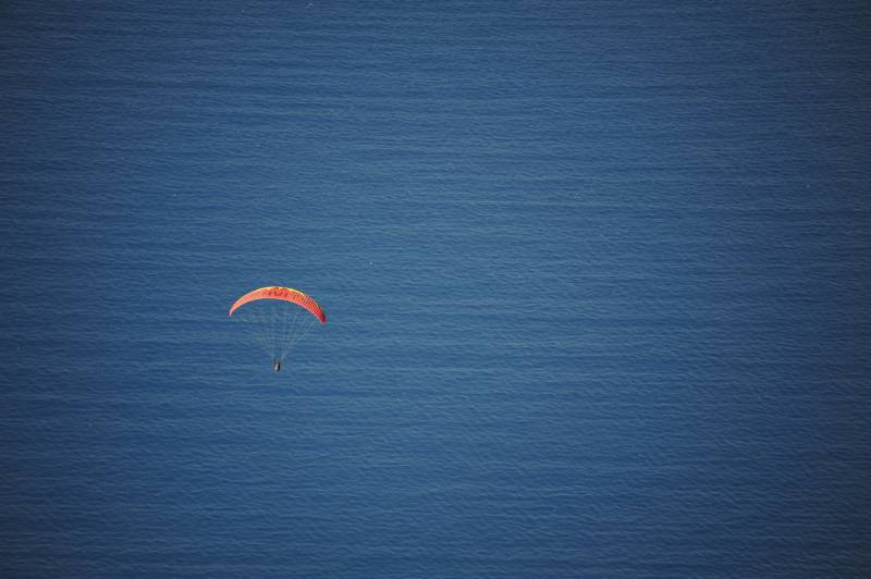 海上滑翔伞图片