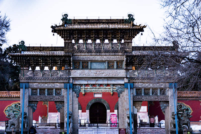 沈阳清昭陵古建筑牌坊图片