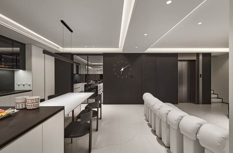 现代简约厨房客厅图片