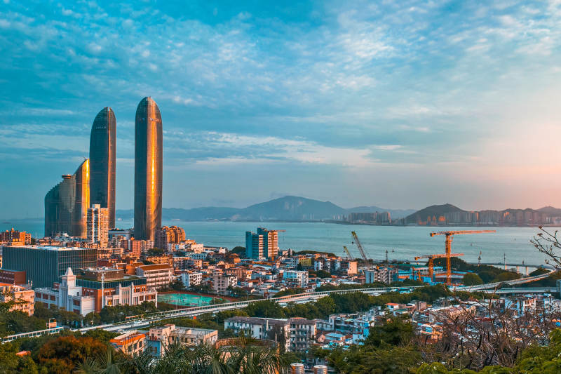 厦门海滨城市风光图片