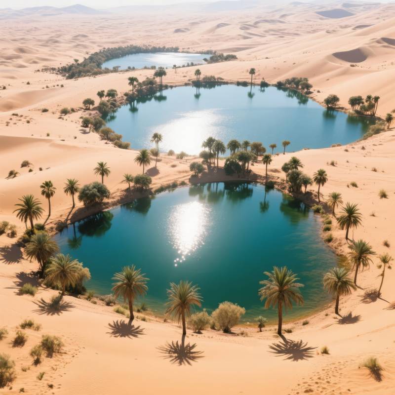 沙漠绿洲奇景图片