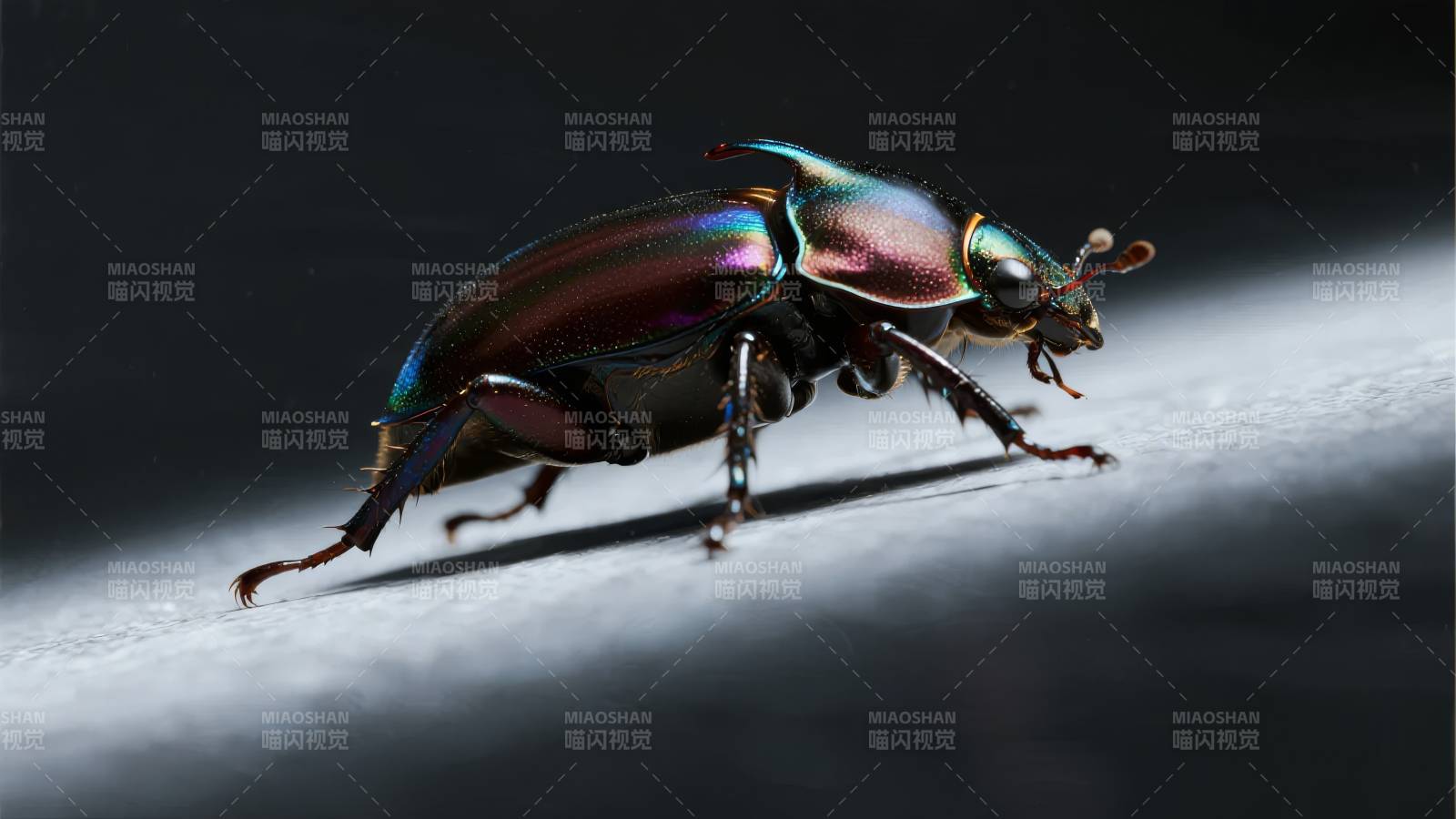 彩虹甲虫特写图片