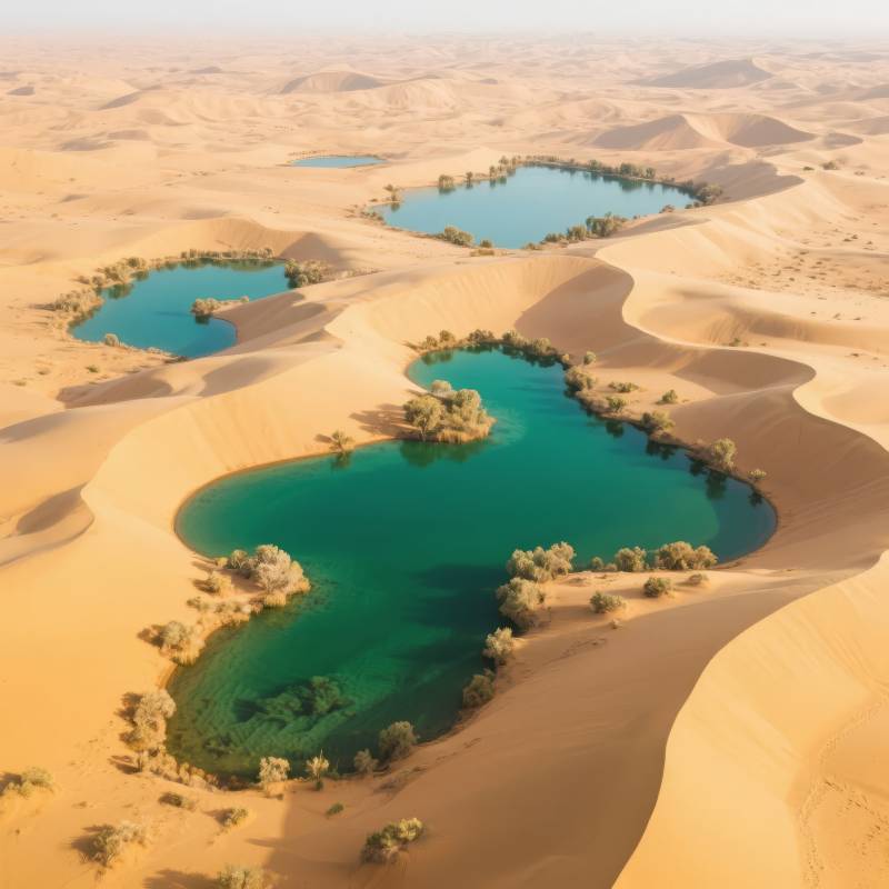 沙漠绿洲奇景图片