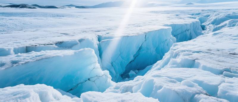 冰川裂隙图片