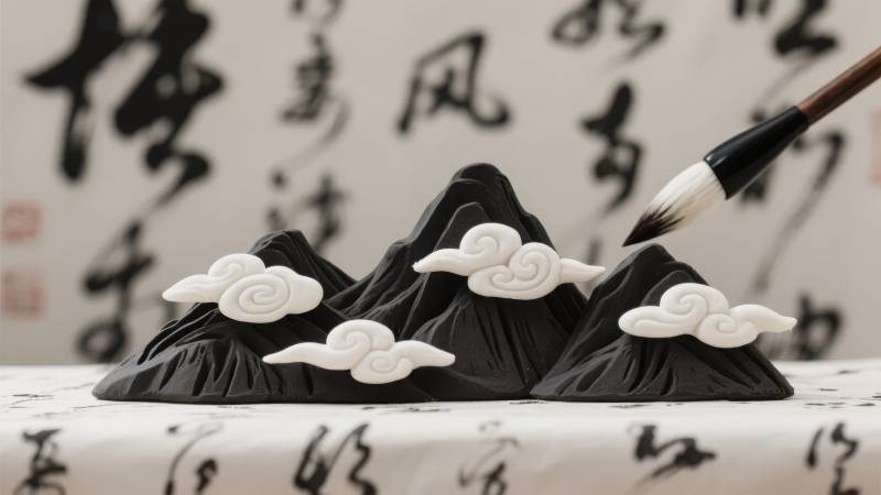 墨山云雾笔生香图片