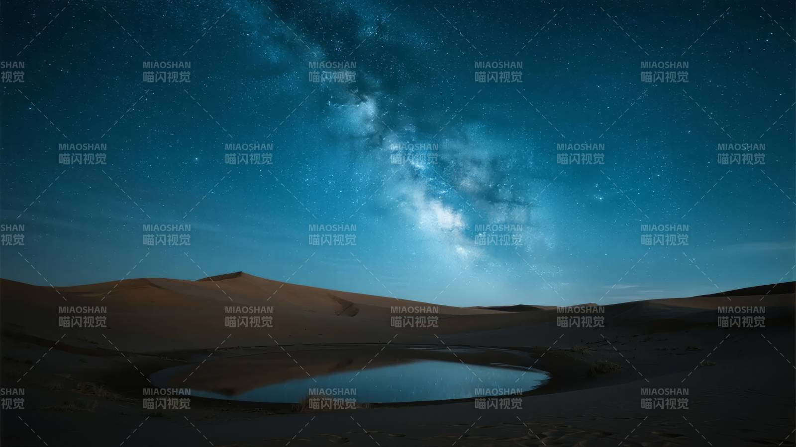 沙漠星河夜景图片