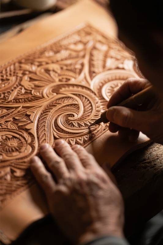 匠心雕琢皮革艺术图片