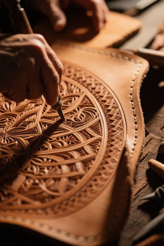 匠心雕琢皮革艺术图片