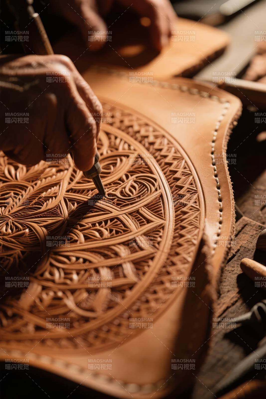 匠心雕琢皮革艺术图片