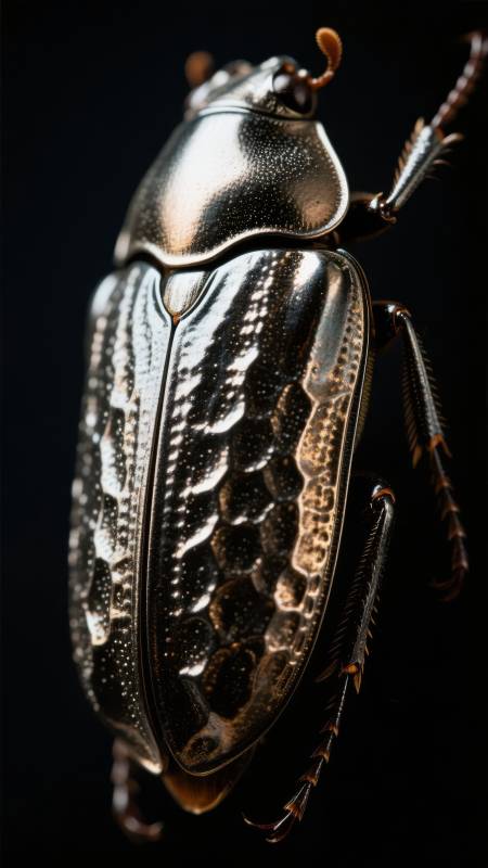 金属甲虫特写图片