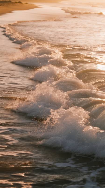 金色海岸浪花图片