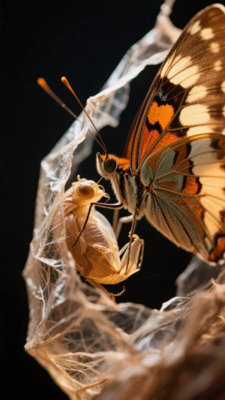 蝶破茧而出图片