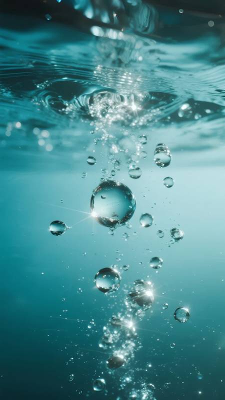 水下气泡升腾图片