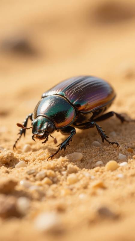彩甲虫沙地行图片