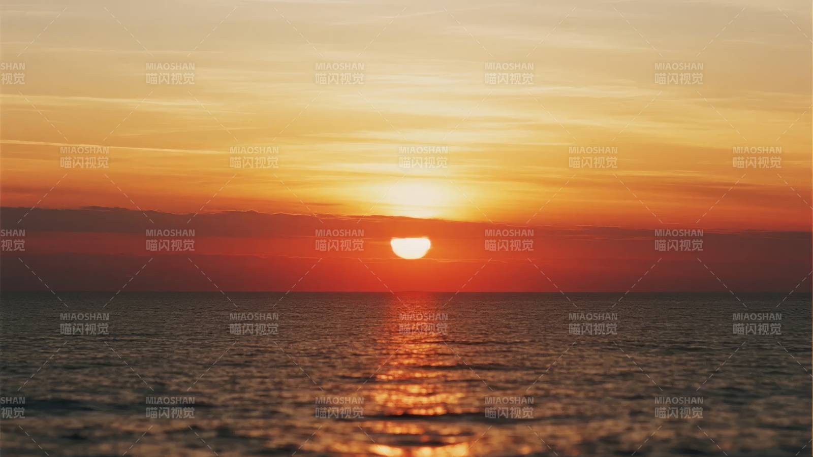 夕阳海面美景图片