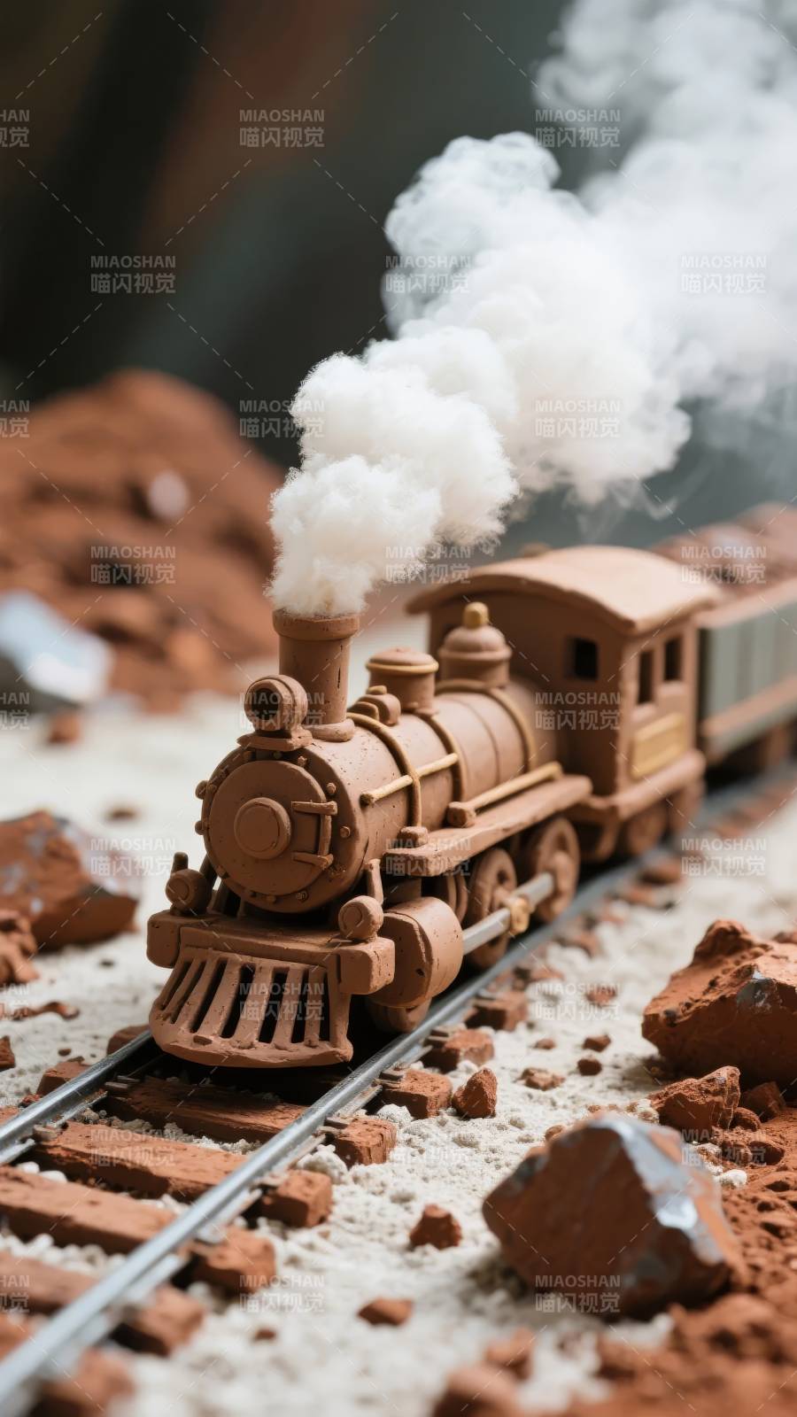 巧克力火车冒烟图片