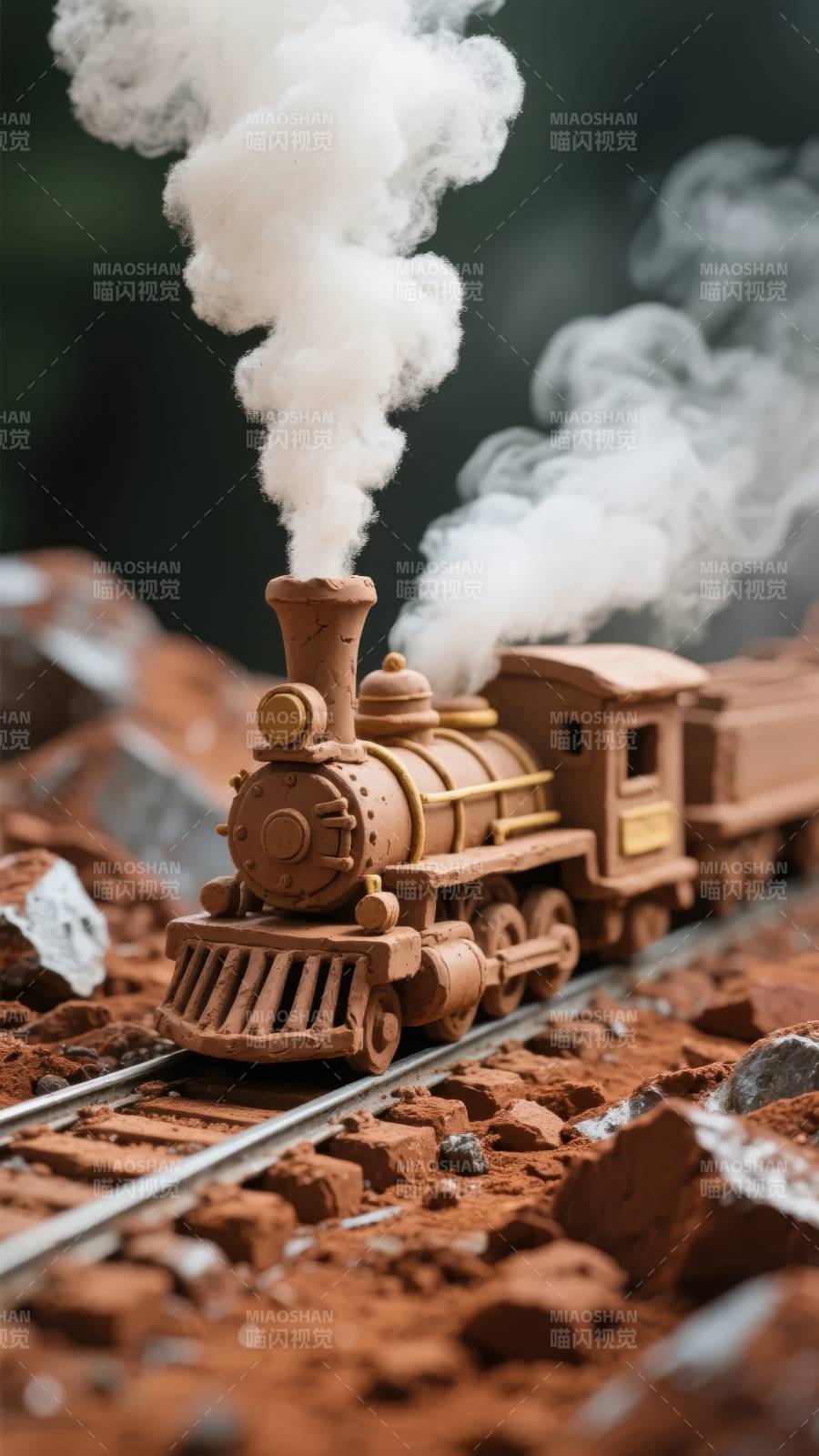 巧克力火车冒烟图片