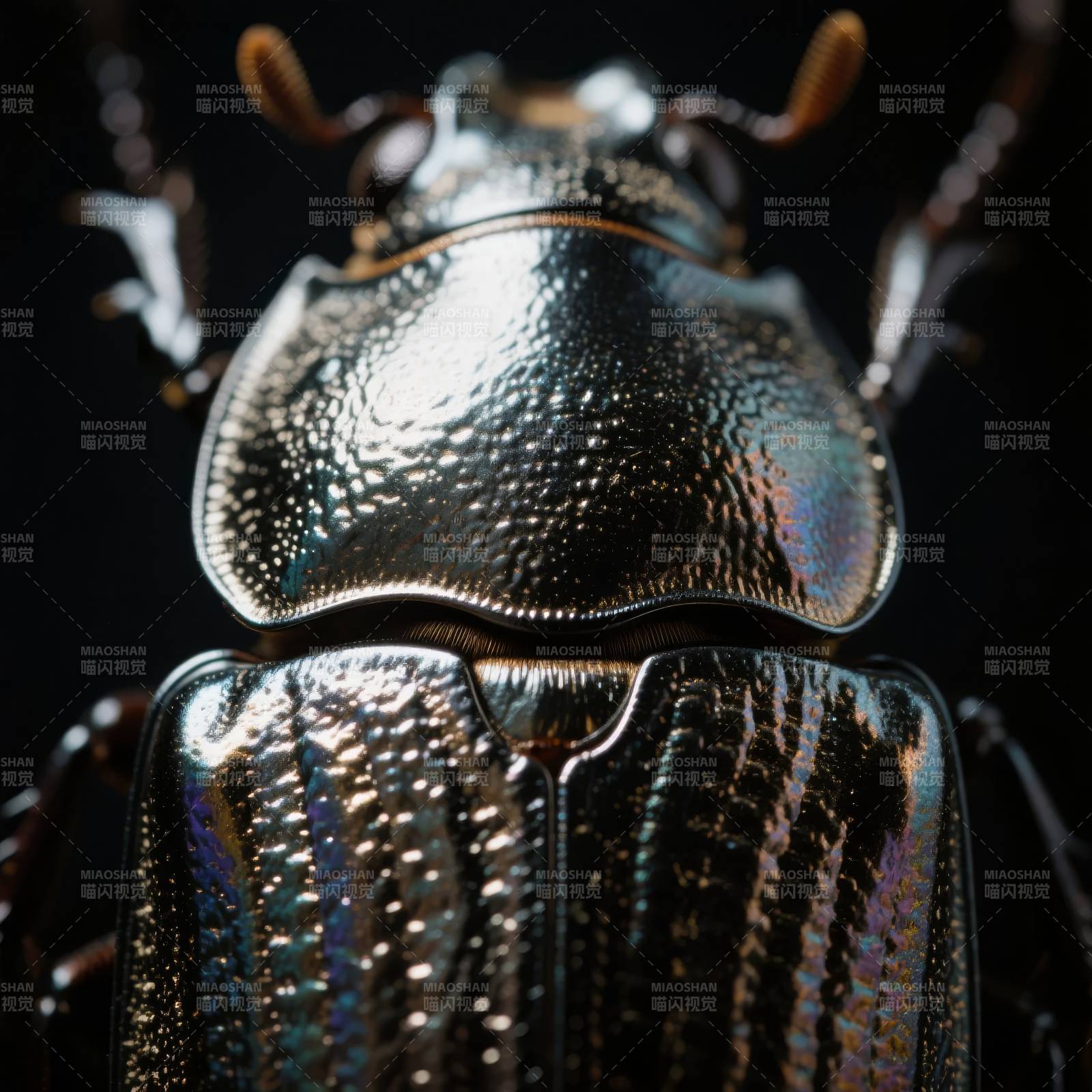 金属甲虫特写图片