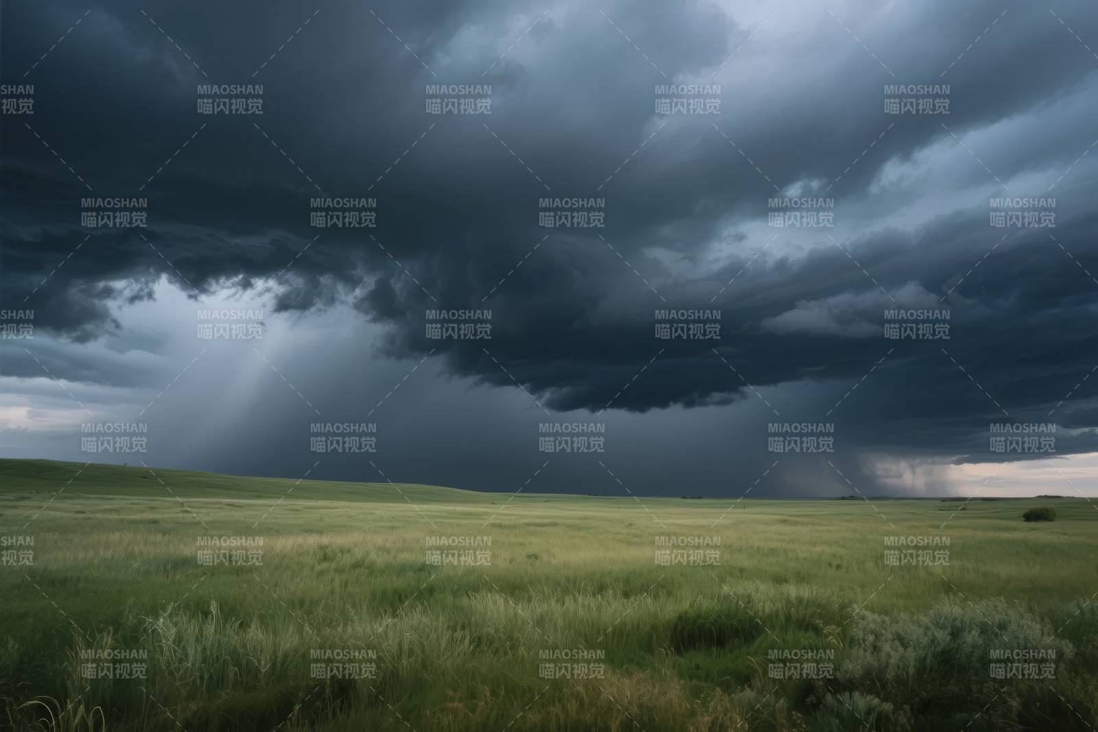 暴风雨来临前的草原图片