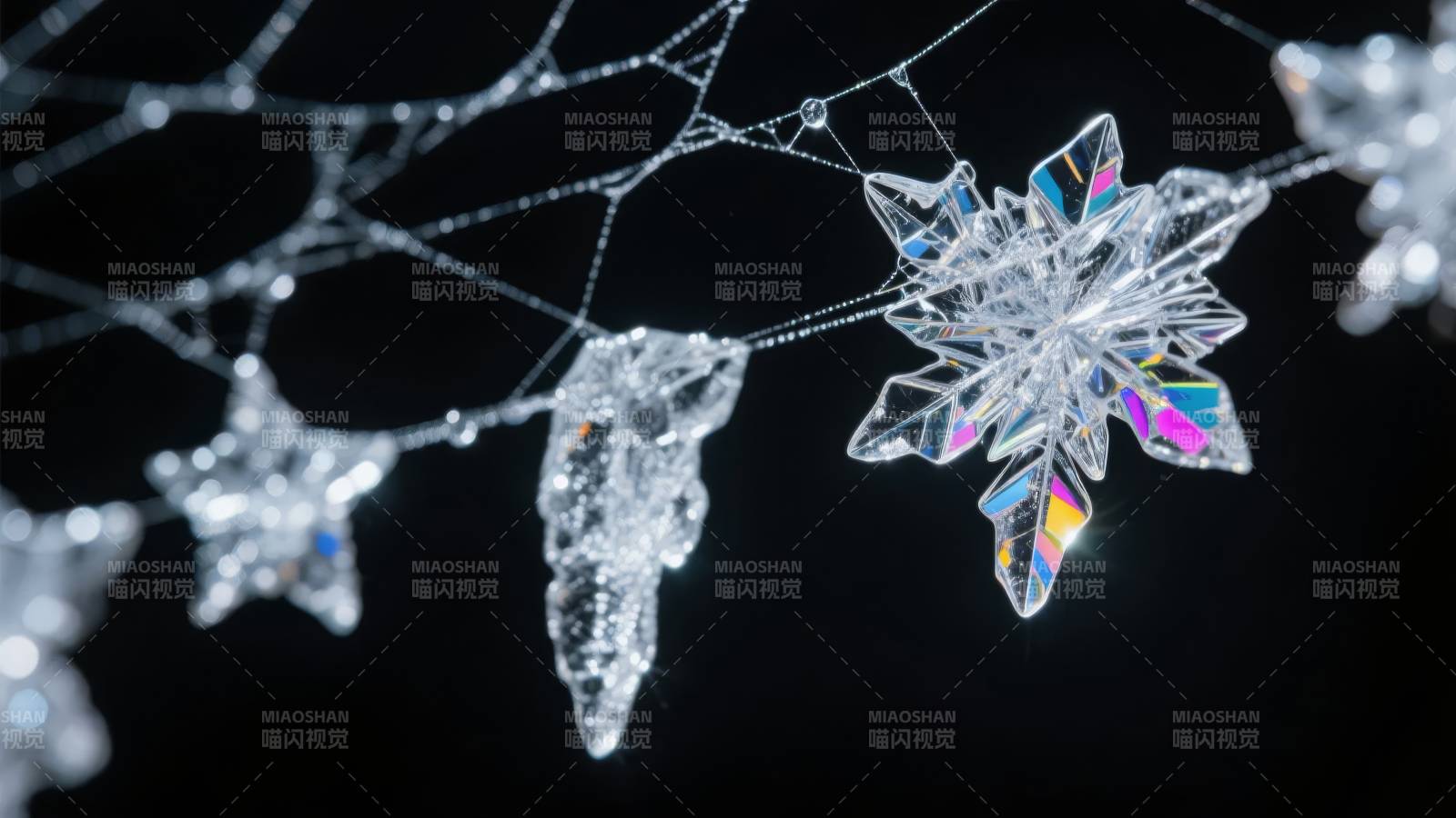 晶莹雪花挂饰图片