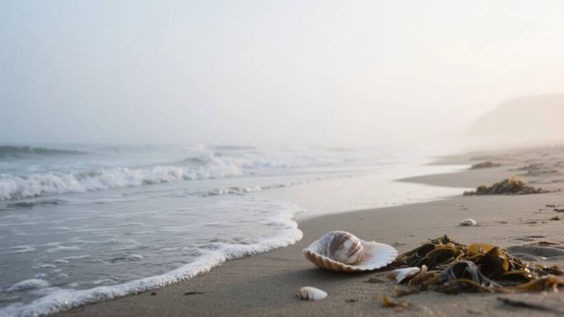海滩上的贝壳图片