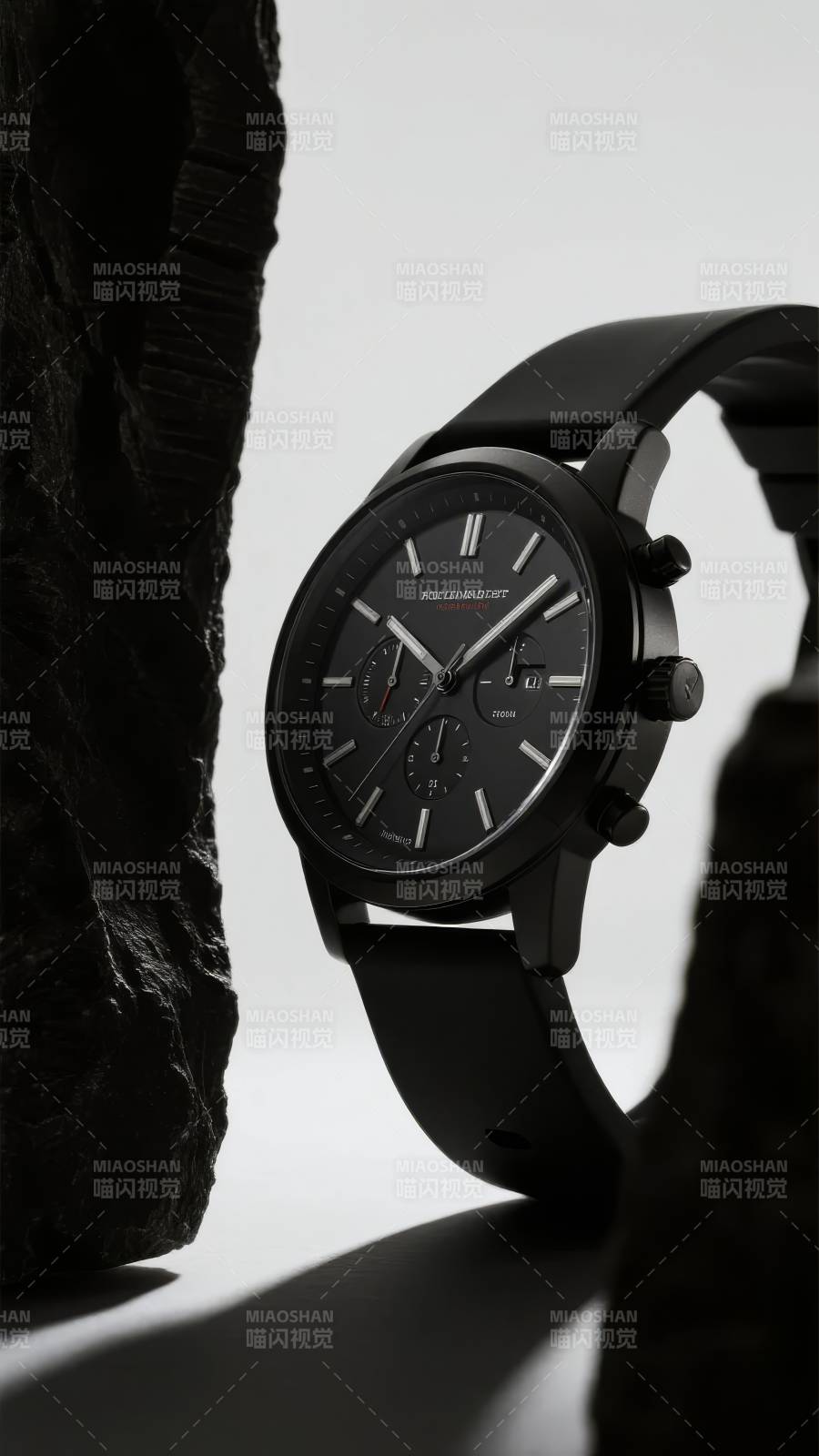 极简黑腕表图片