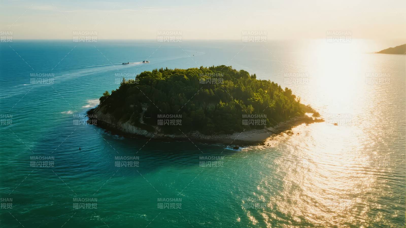 海岛日落美景图片