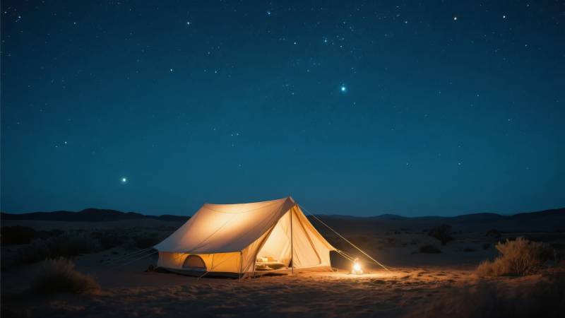 星空下的帐篷图片