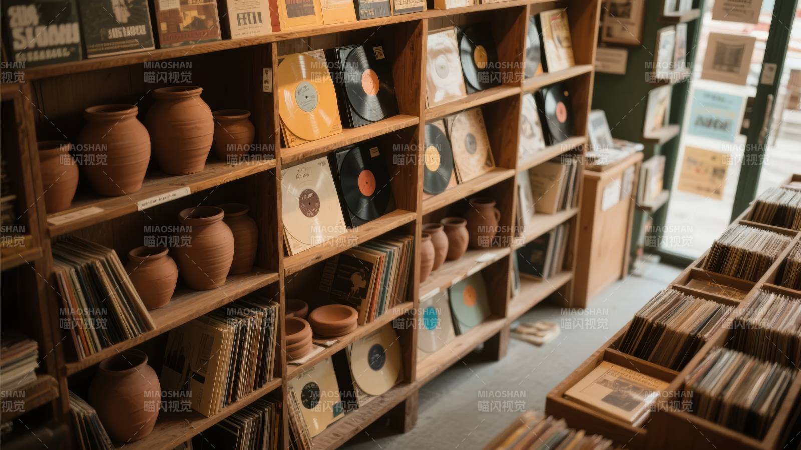 唱片店角落图片