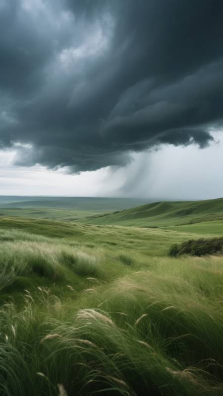风暴将至 草原静谧图片