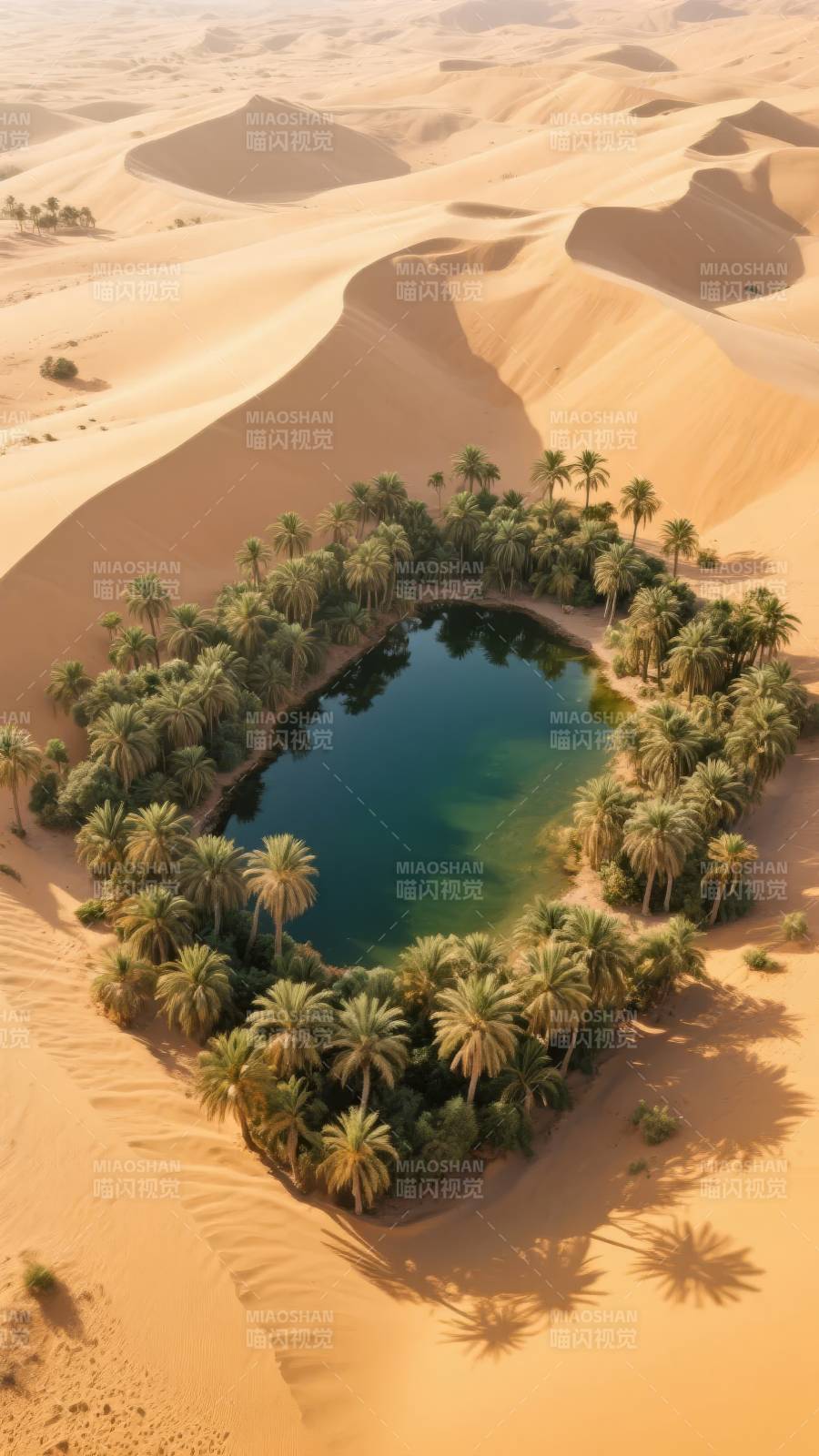 沙漠绿洲奇景图片