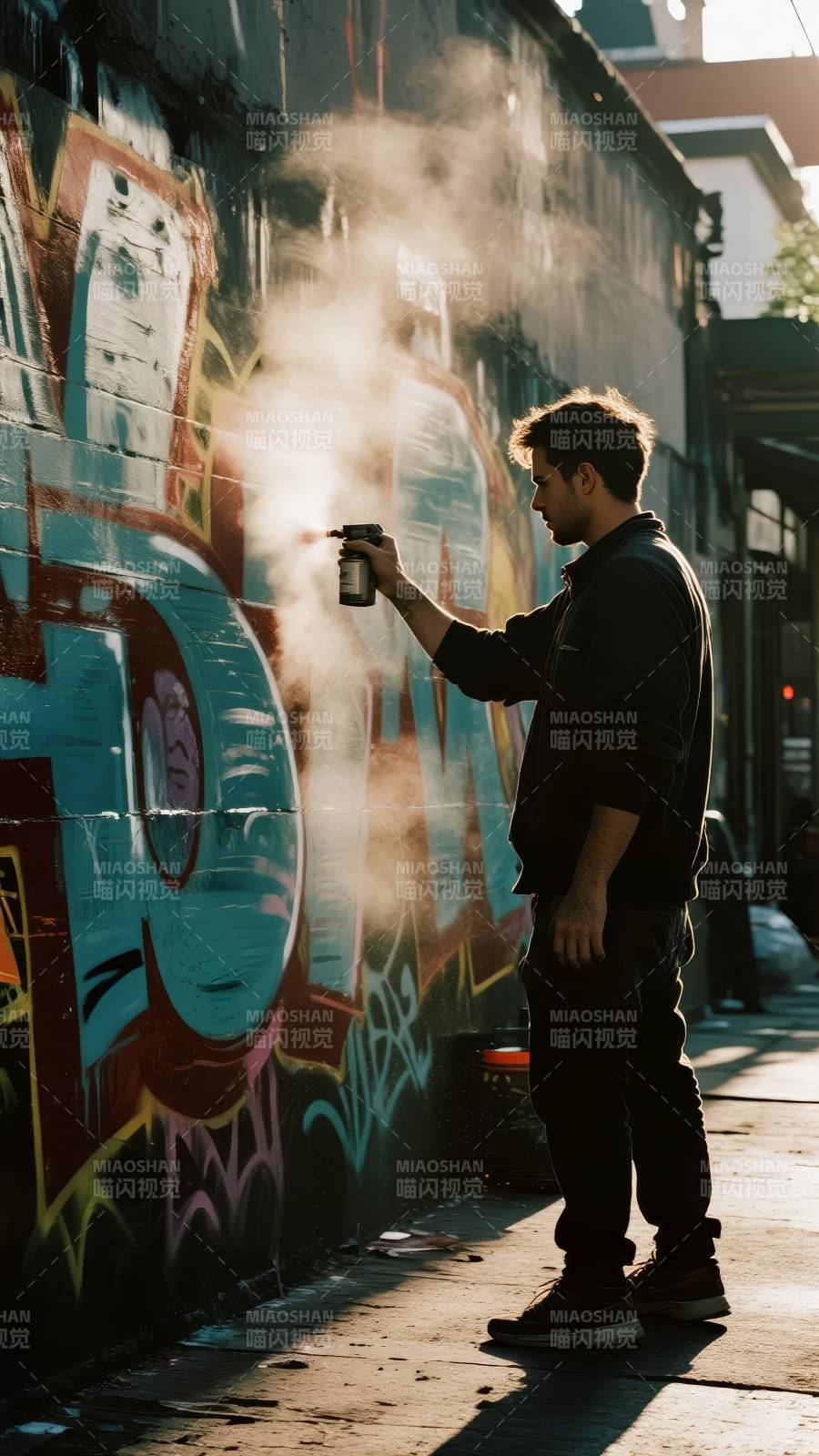 街头涂鸦瞬间图片