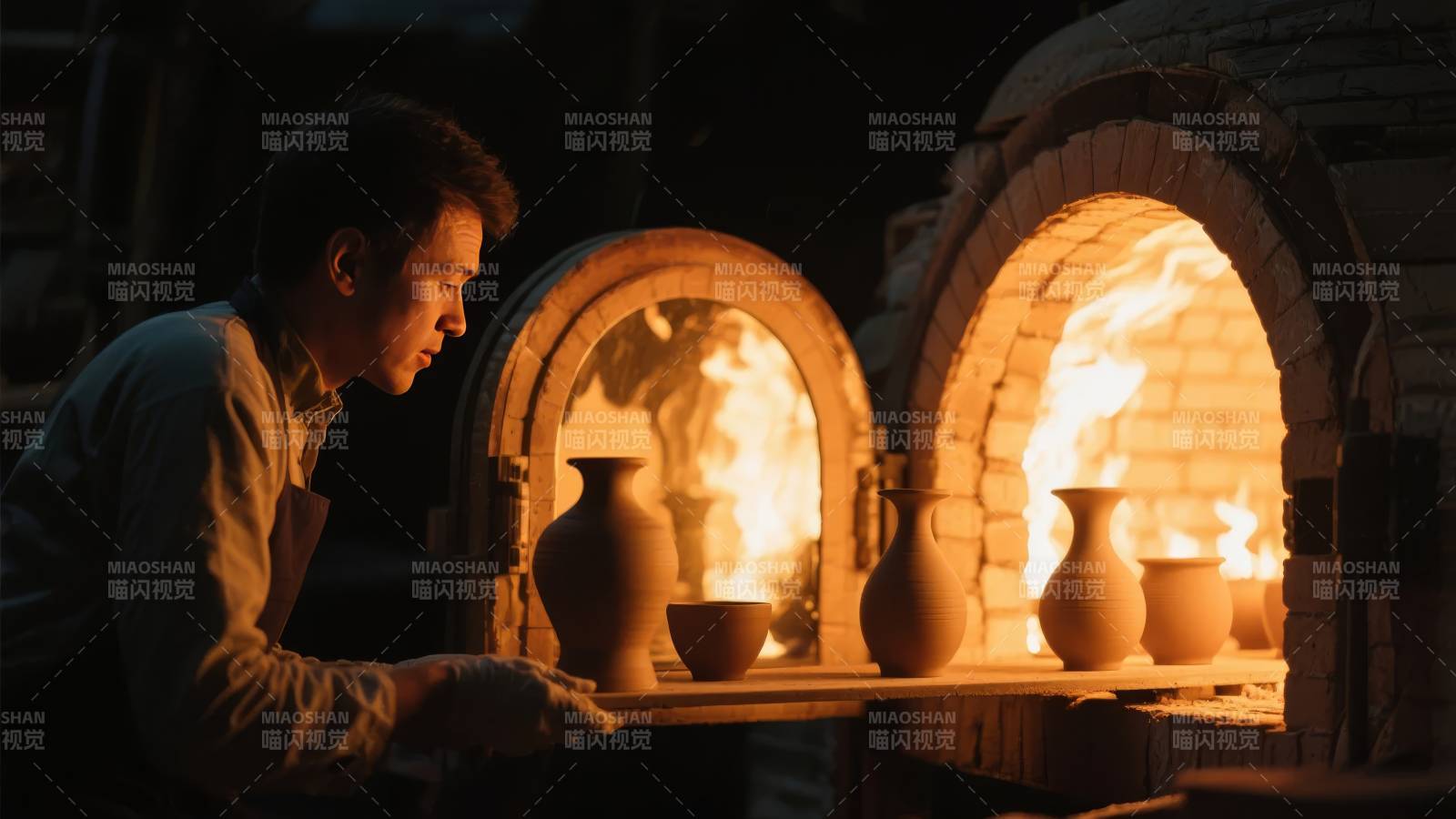 窑火映陶艺图片