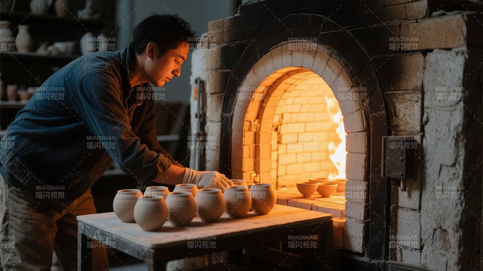 窑火映陶艺图片