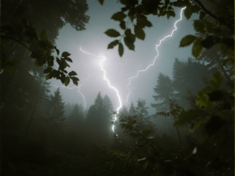 雷电穿林图片