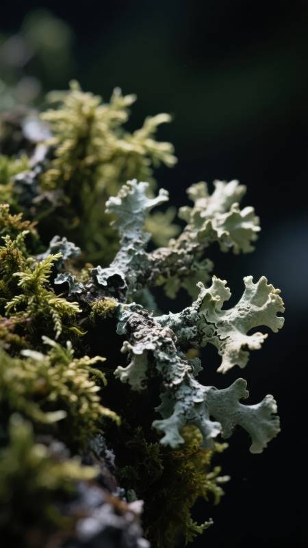 苔藓与地衣共生图片