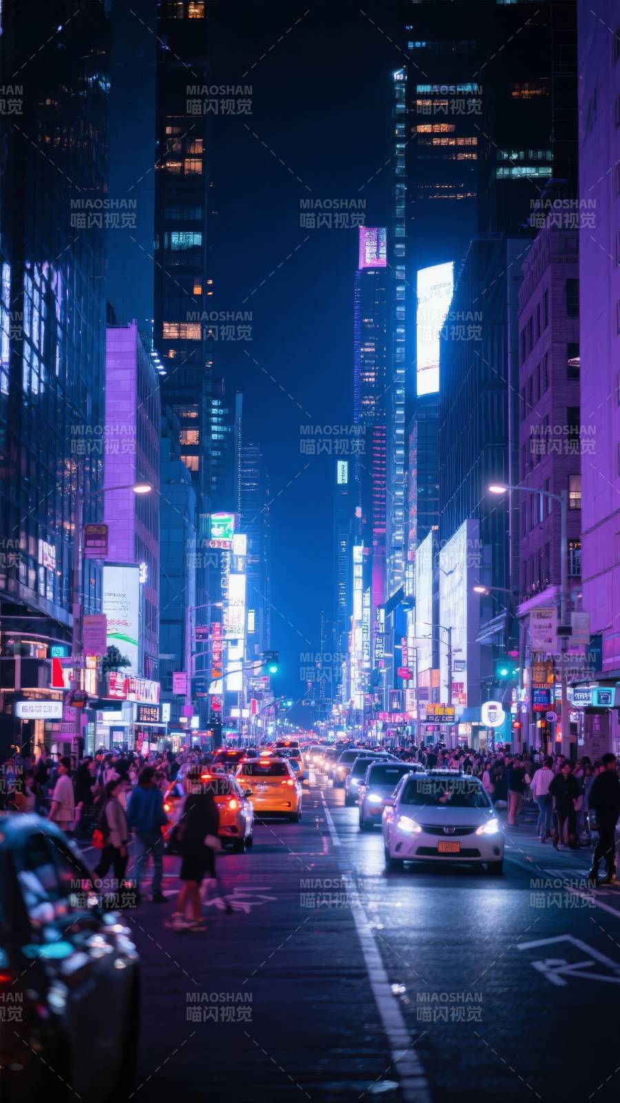 霓虹都市夜景图片