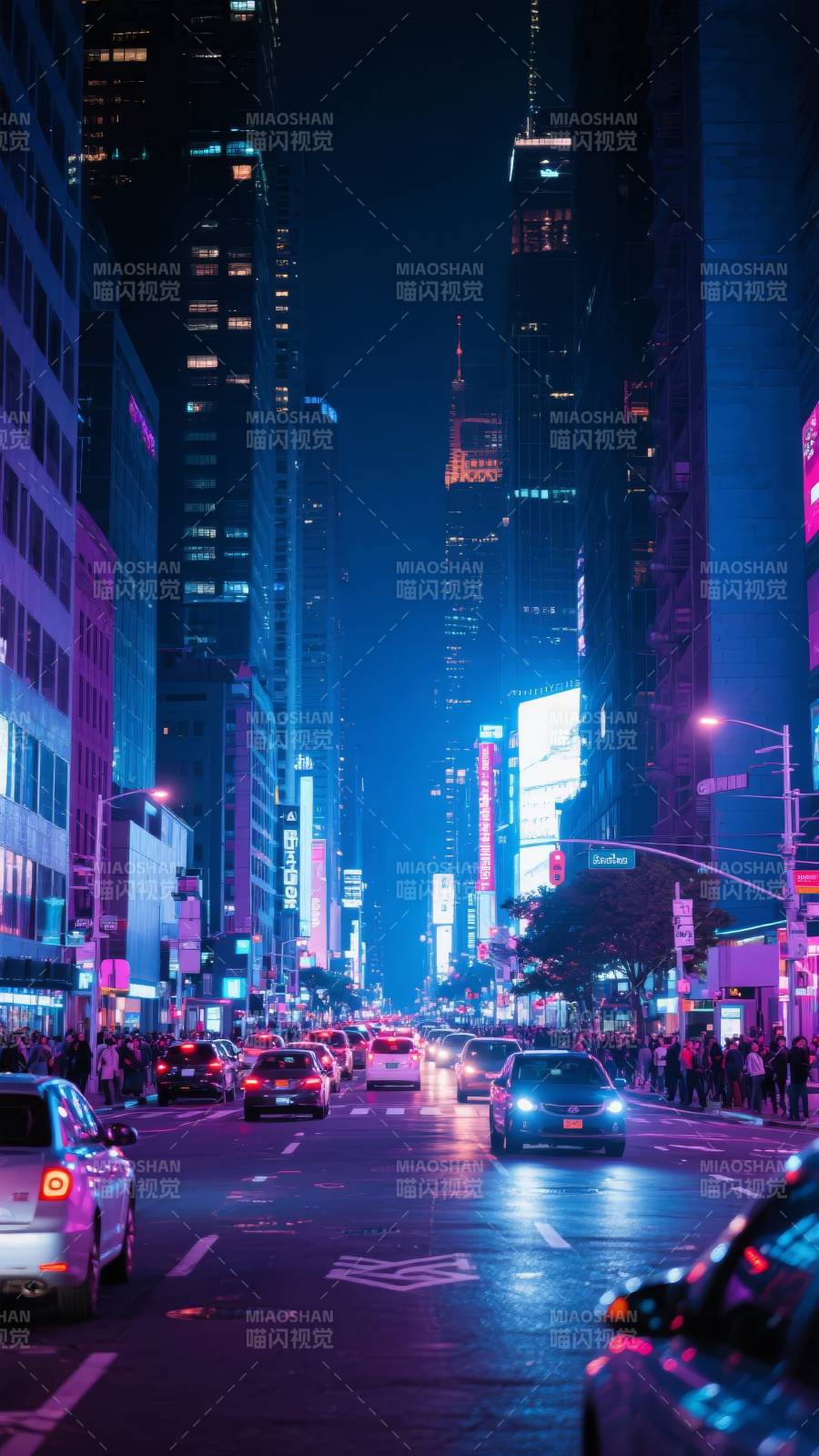 霓虹都市夜景图片