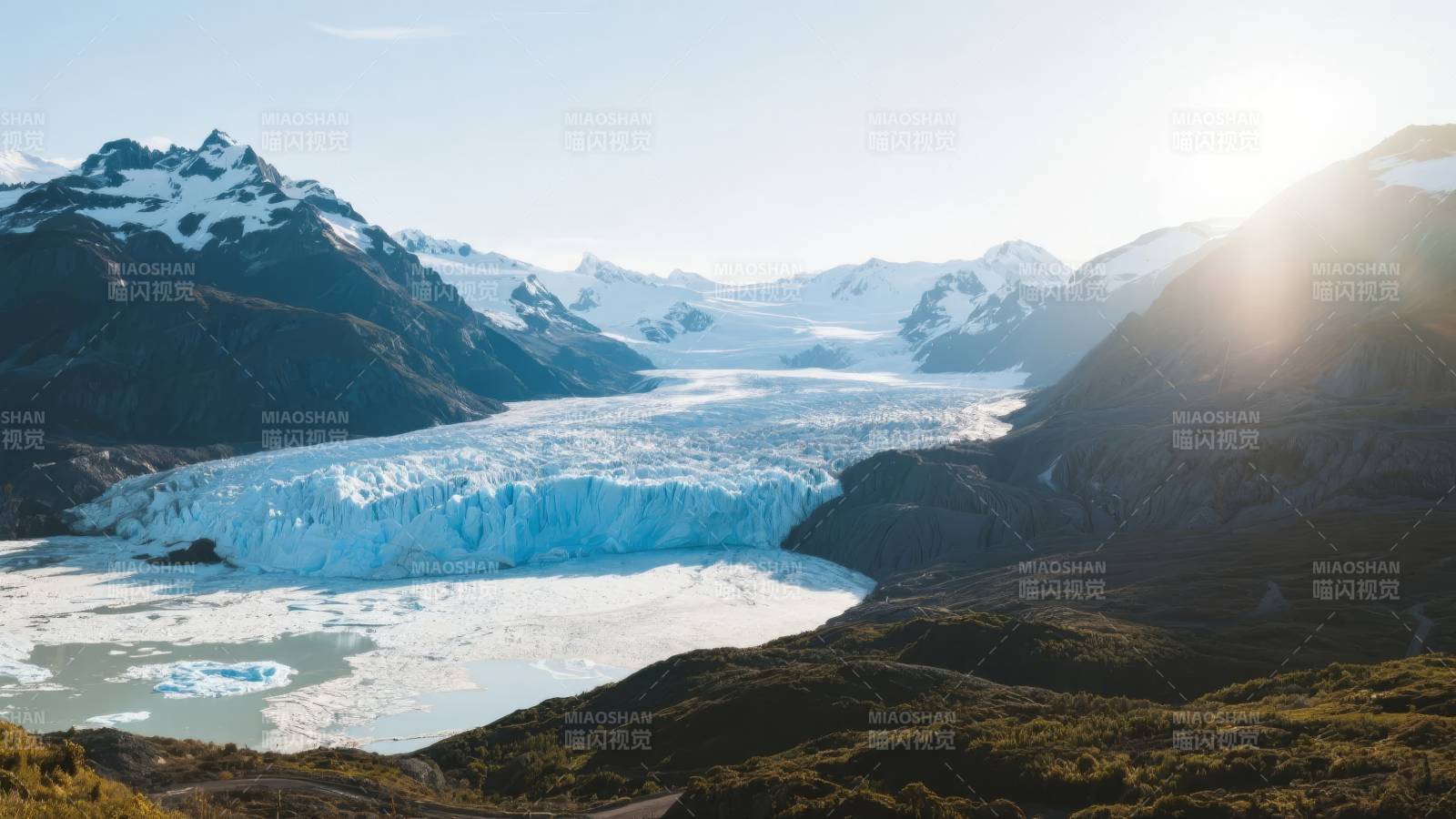 冰川雪山美景图片