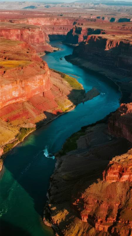 峡谷碧水映红岩图片