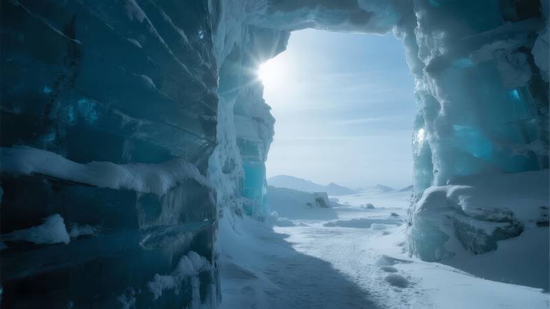 冰洞奇景图片