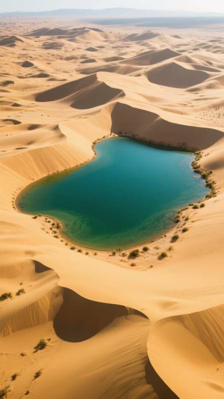 沙漠绿洲奇景图片