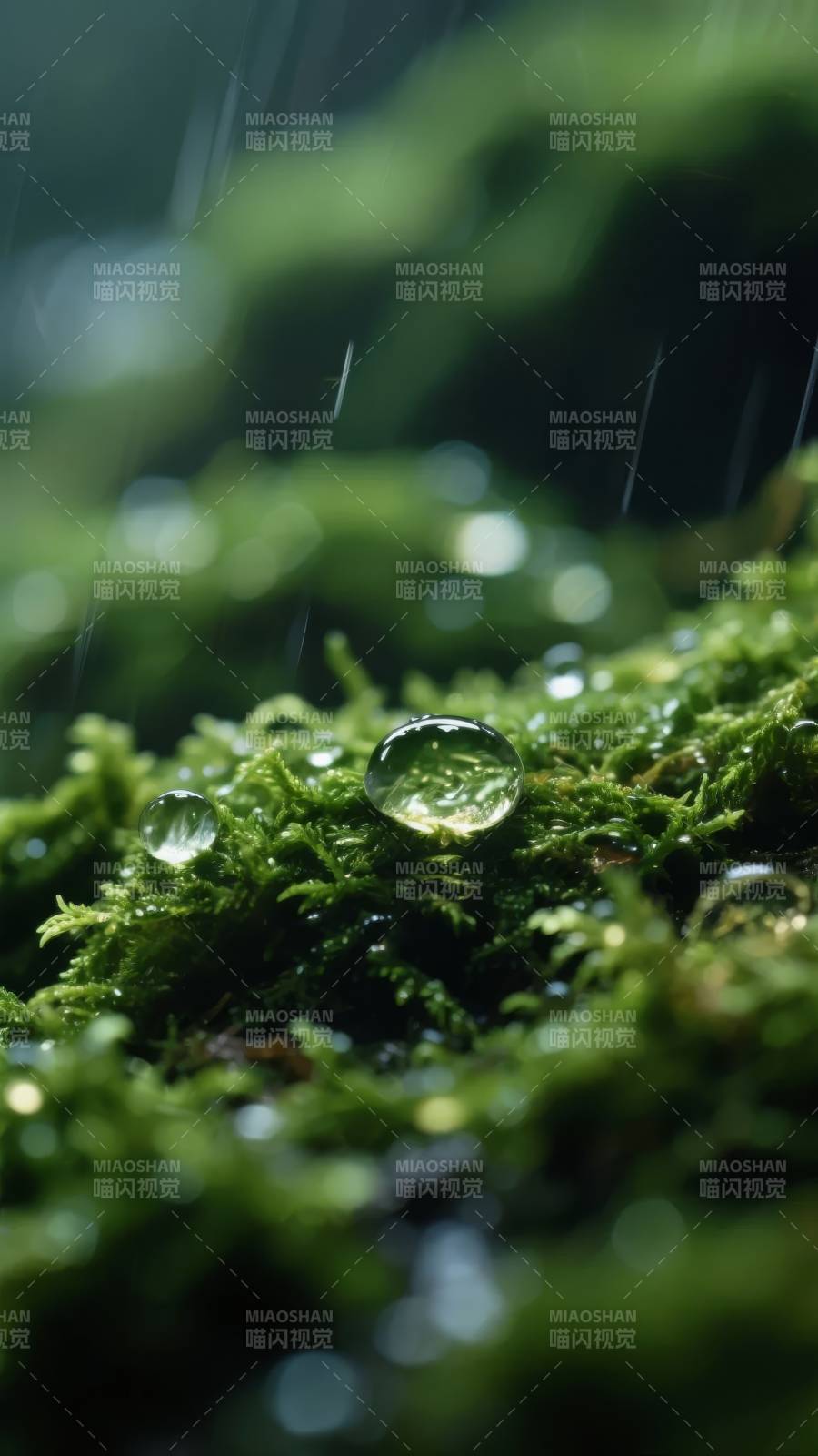 雨落青苔图片