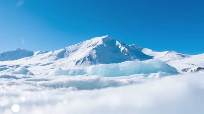 雪山冰川美景图片