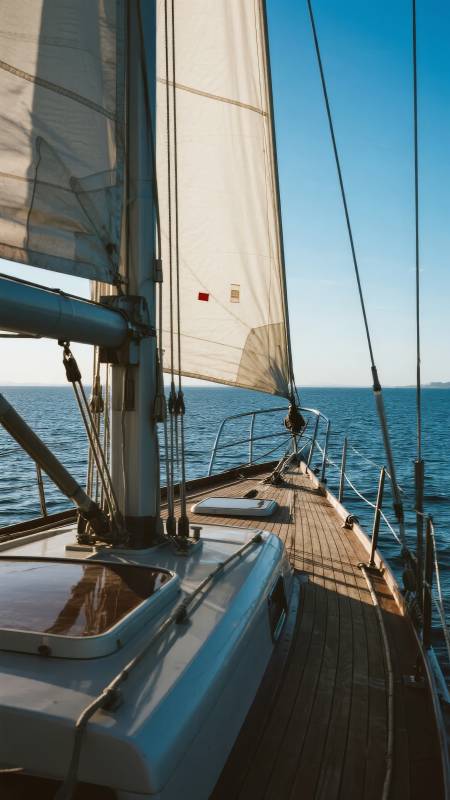 帆船远航 海天一色图片