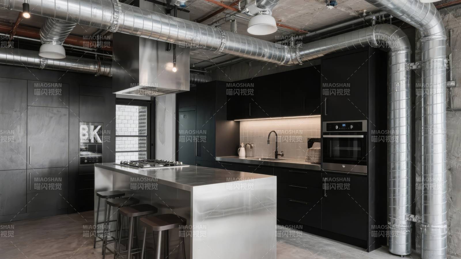 工业风厨房设计图片