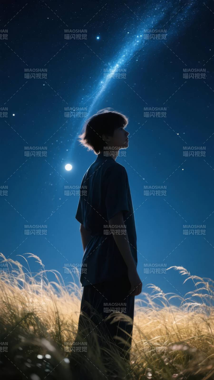 星夜仰望图片