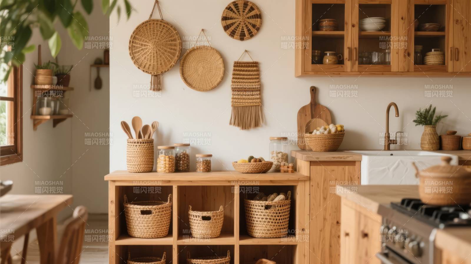 温馨木质厨房图片