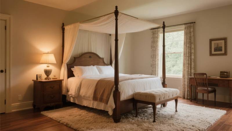 典雅四柱床卧室图片