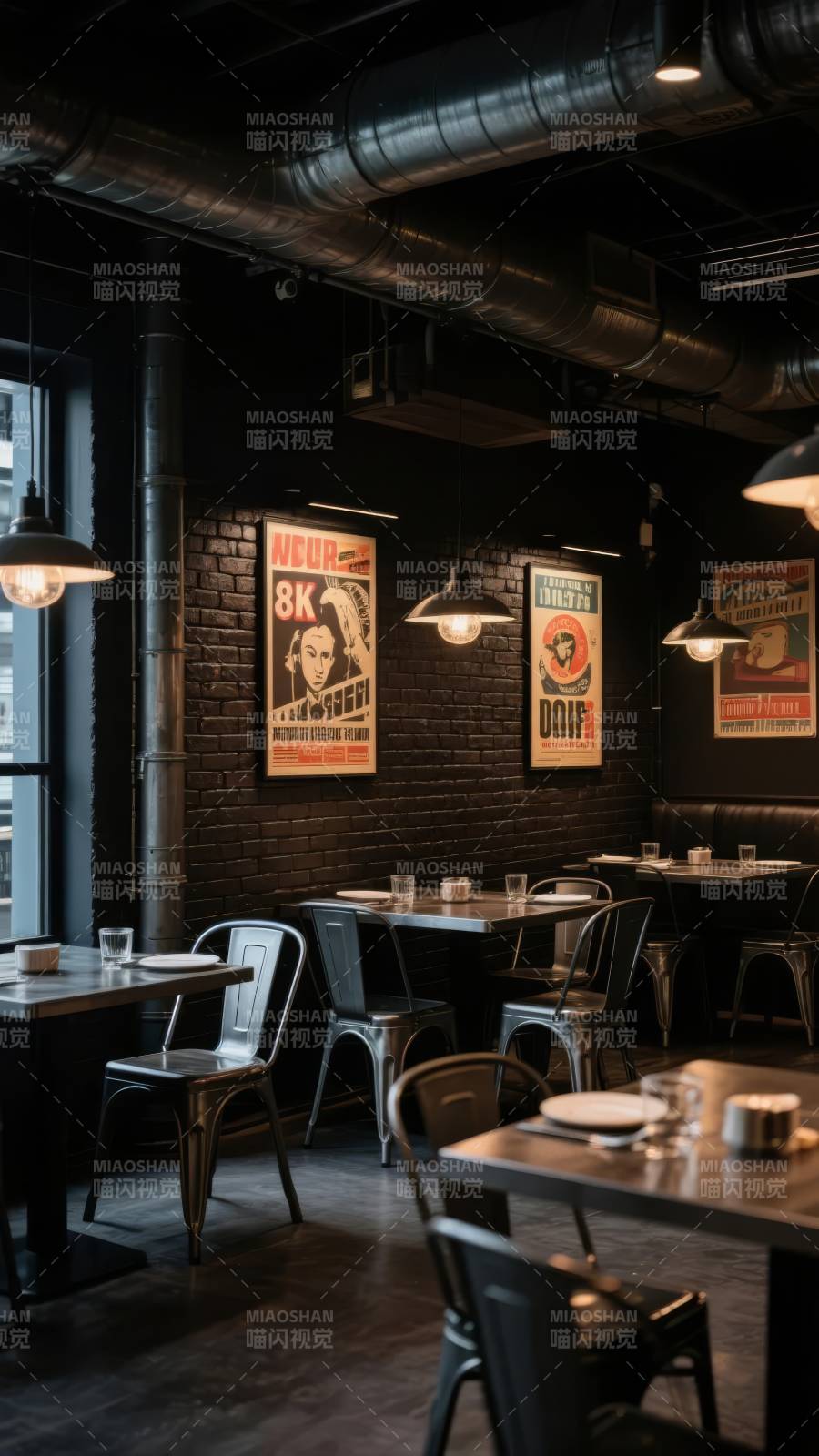 工业风餐厅内部图片